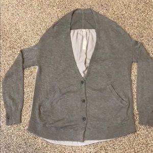 lululemon gray sweater cardigan